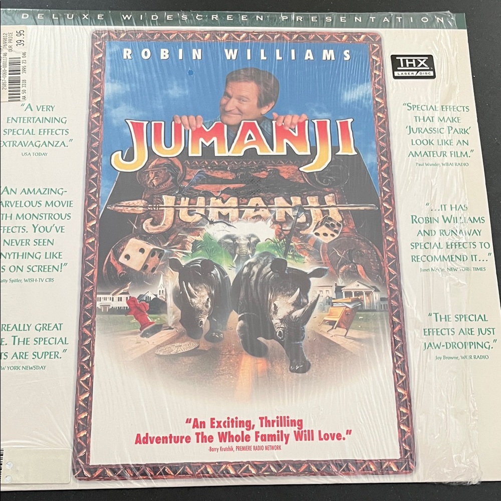 Jumanji Deluxe Widescreen Presentation laser disc